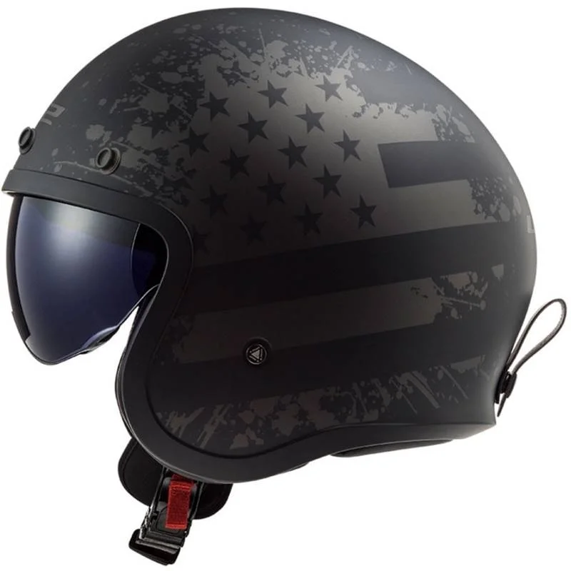 Capacete LS2 OF599 Spitfire Black Flag Preto Fosco - Spinelli